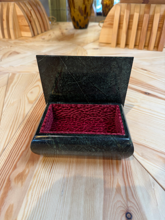 Sculptural Green Marble Box