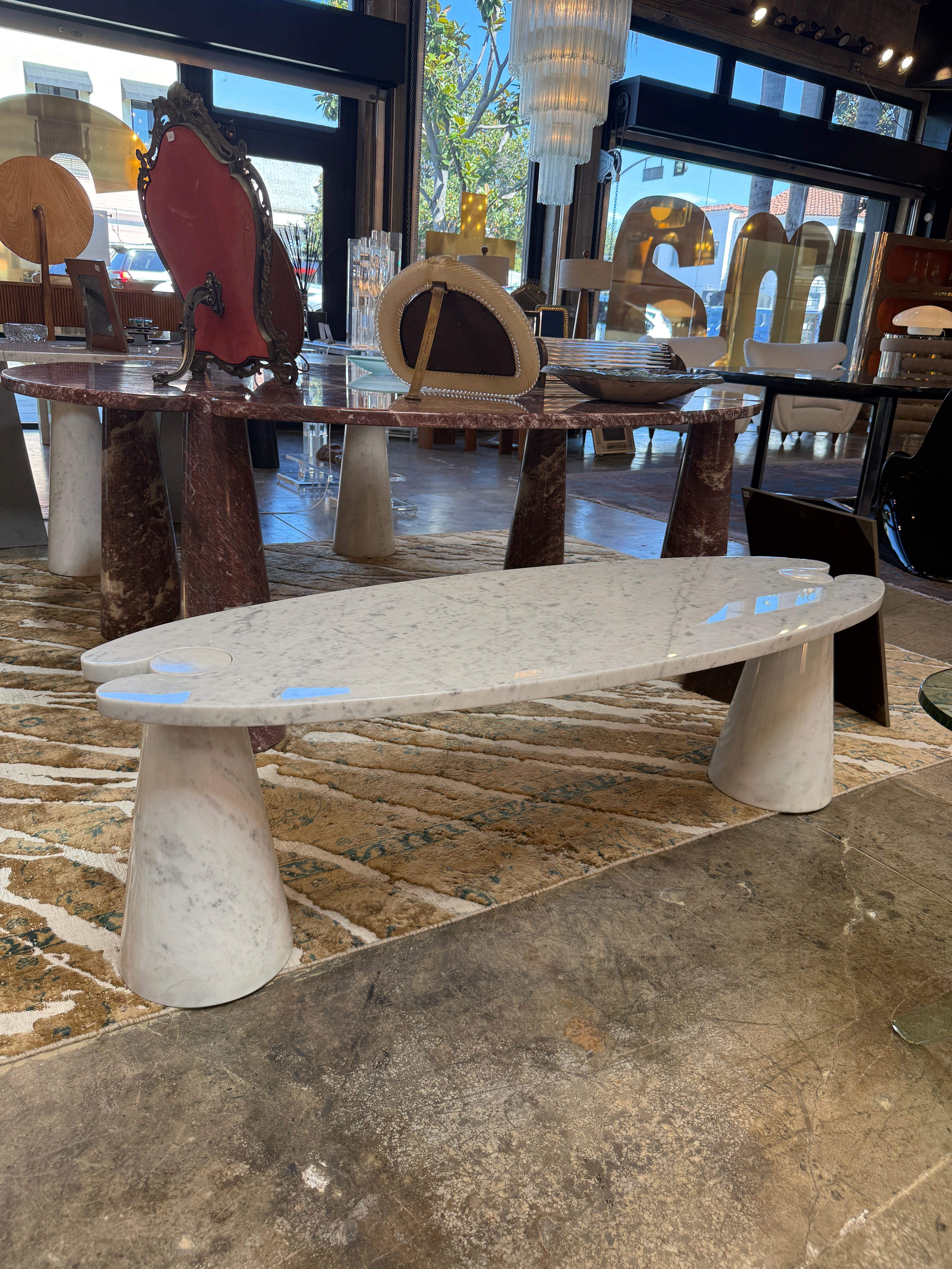 Angelo Mangiarotti “Eros” White Marble Coffee Table, Italy, 1970s
