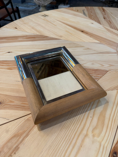 Wood and Silver-Plated Table Picture Frame by Paolo Traversi