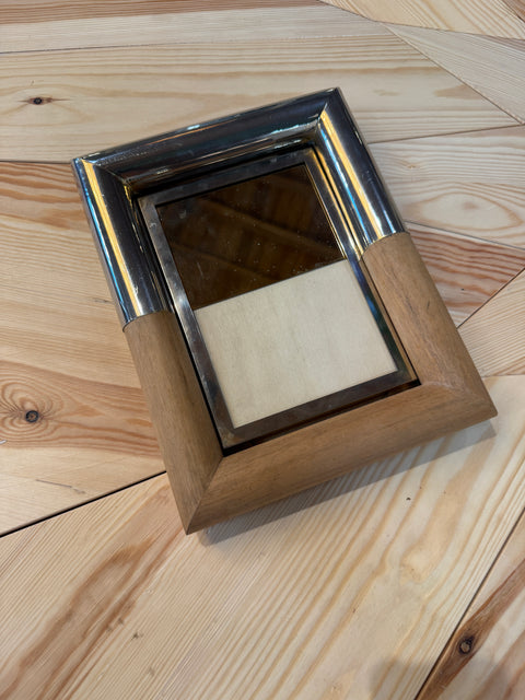 Wood and Silver-Plated Table Picture Frame by Paolo Traversi