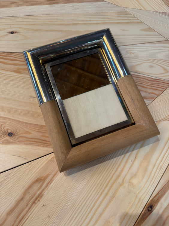 Wood and Silver-Plated Table Picture Frame by Paolo Traversi