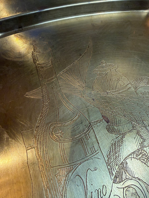 Remo Bombarieri Engraved Brass Tray