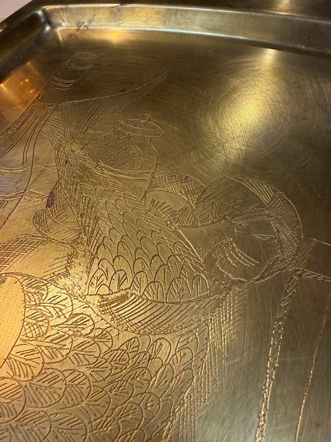 Remo Bombarieri Engraved Brass Tray