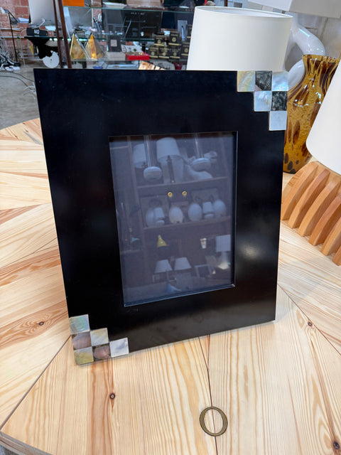 Tommaso Barbi Black Picture Frame with Mother-of-Pearl Accents
