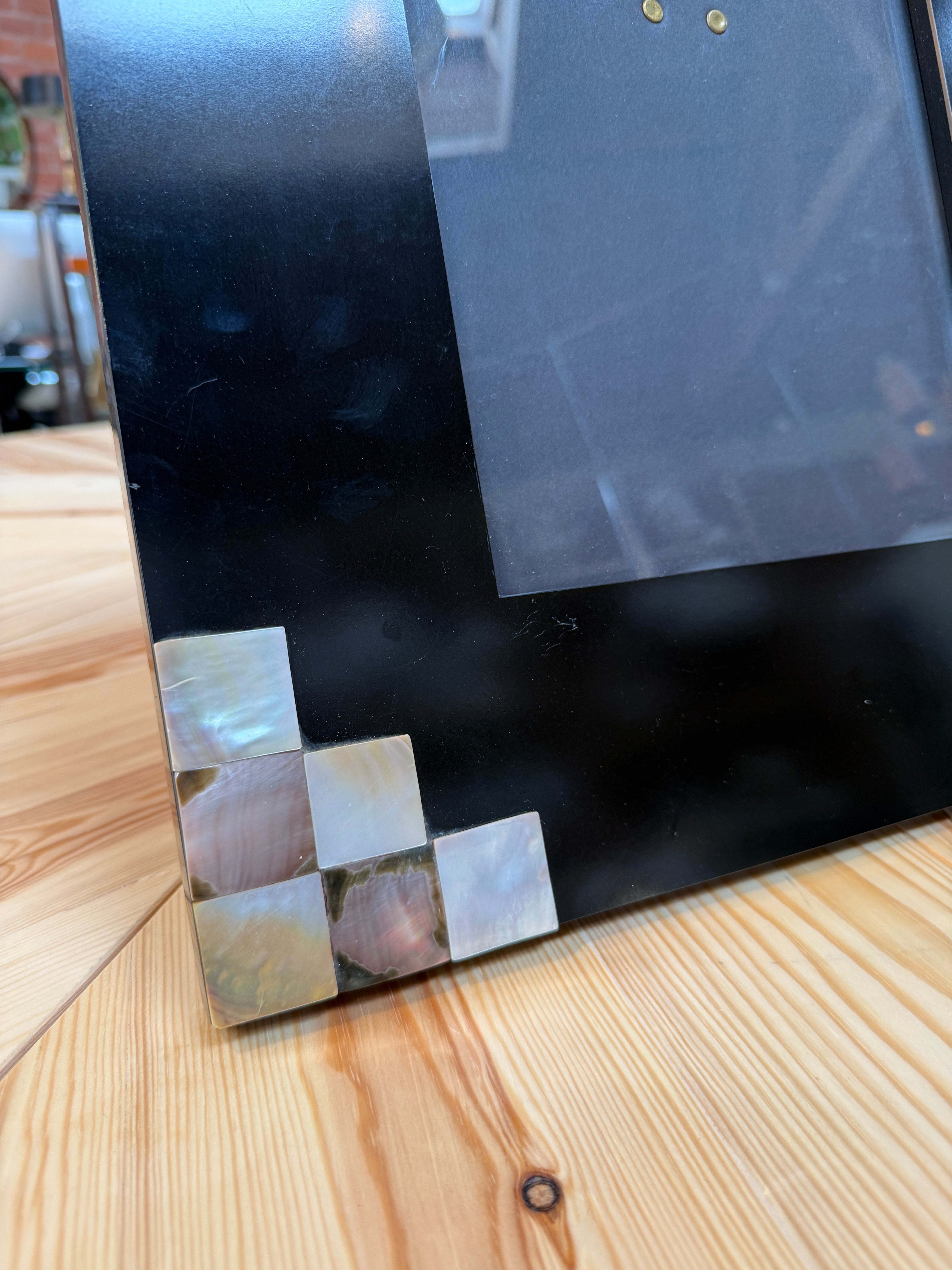 Tommaso Barbi Black Picture Frame with Mother-of-Pearl Accents