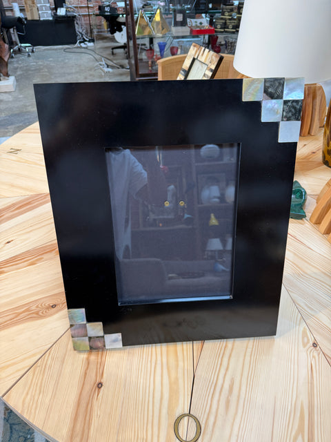 Tommaso Barbi Black Picture Frame with Mother-of-Pearl Accents