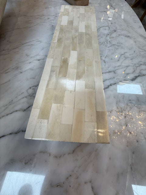 Vintage Italian, Rectangular Cream Bone Inlay Box 1970