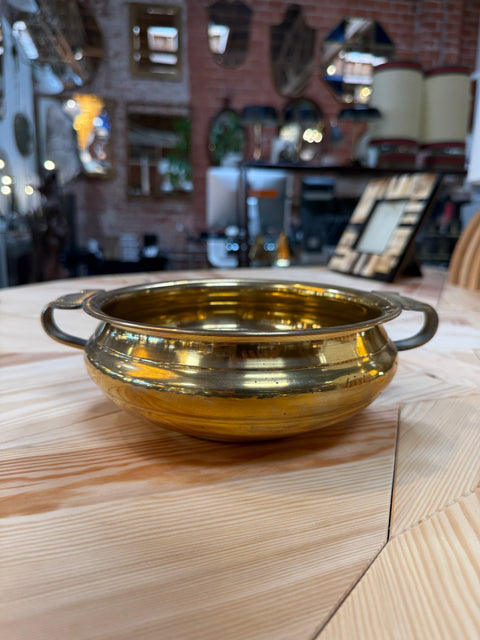 Brass Centerpiece Bowl with Decorative Handles