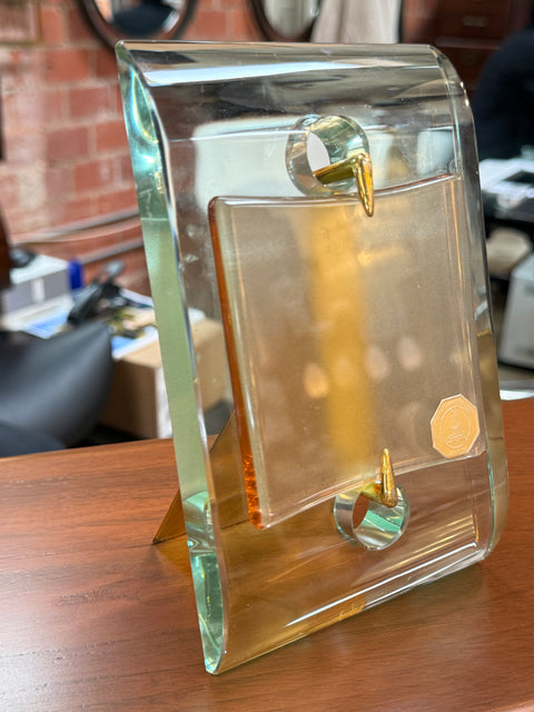 Fontana Arte Glass and Brass Picture Frame, Italy, 1960s