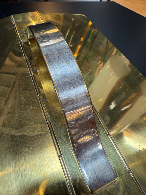 Italian Vintage Brass & Steel Lidded Box, 1970