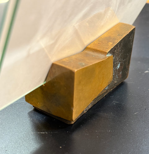 Mid-Century Modern Bronze and Glass Picture Frame By Esa Fedrigolli