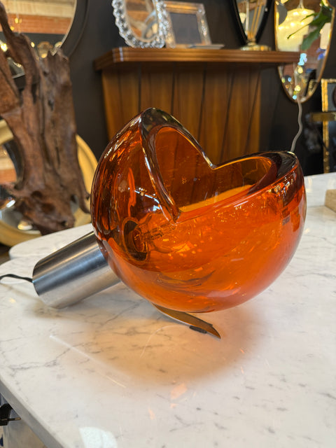 Space Age Table Lamp by Flavio Poli , Murano Glass. Italy 1970s.