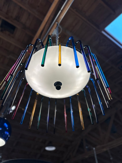 Mid-Century Multi-Colored Murano Glass Chandelier from Veart