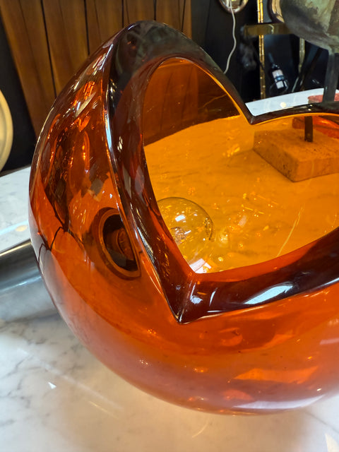 Space Age Table Lamp by Flavio Poli , Murano Glass. Italy 1970s.