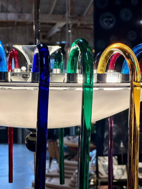 Mid-Century Multi-Colored Murano Glass Chandelier from Veart