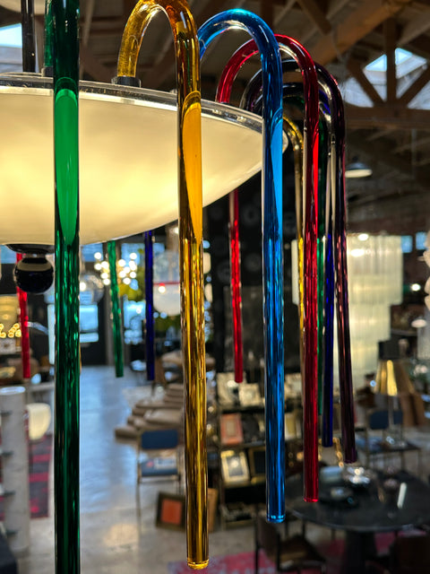 Mid-Century Multi-Colored Murano Glass Chandelier from Veart