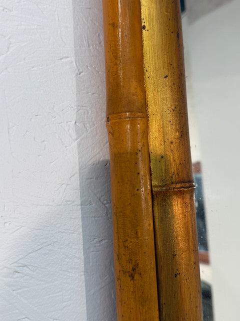 Antique 19th Century Anglo-Japanese Bamboo Hall Tree with Mirror