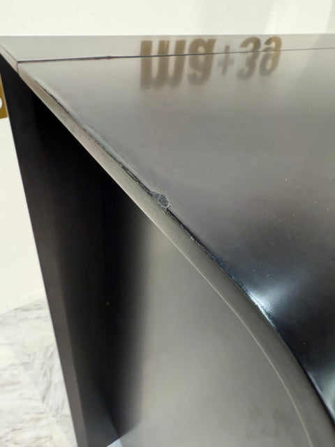 Pierre Cardin Black Lacquered Commode with Brass Details