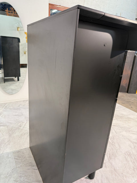 Pierre Cardin Black Lacquered Commode with Brass Details