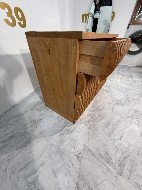 Pine Drawer by Mario Ceroli, Italy, circa 1970s