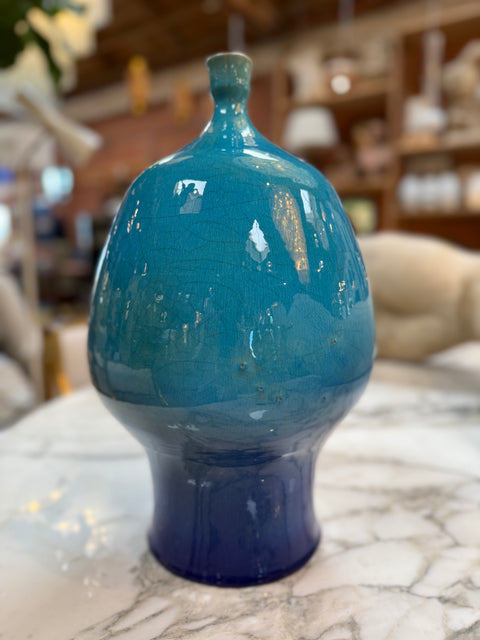 Turquoise Glazed Ceramic Vase