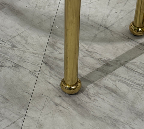 Set of Italian Brass and Smoked Glass Modular Side Tables, 1970s