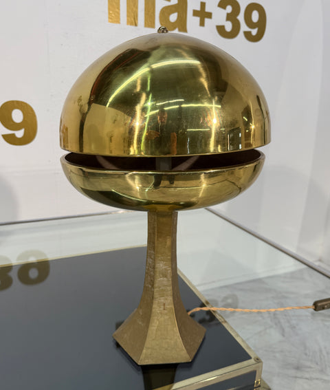 Mid-Century Modern Italian Brass Mushroom Table Lamp, 1960s
