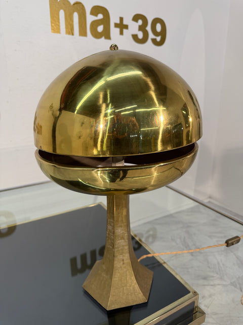 Mid-Century Modern Italian Brass Mushroom Table Lamp, 1960s