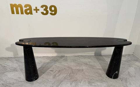 Black Marquina marble "Eros" console table by Angelo Mangiarotti,