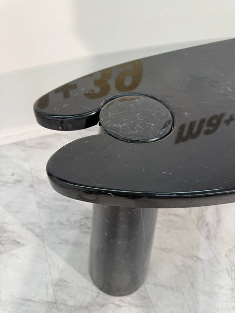 Black Marquina marble "Eros" console table by Angelo Mangiarotti,