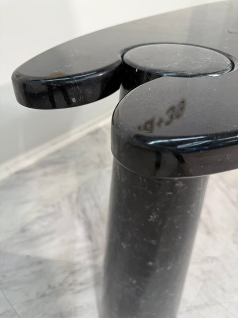 Black Marquina marble "Eros" console table by Angelo Mangiarotti,