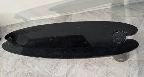 Black Marquina marble "Eros" console table by Angelo Mangiarotti,