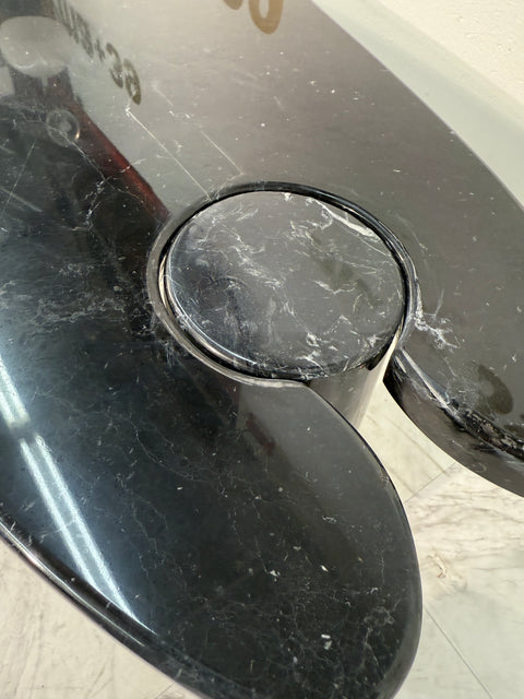 Black Marquina marble "Eros" console table by Angelo Mangiarotti,