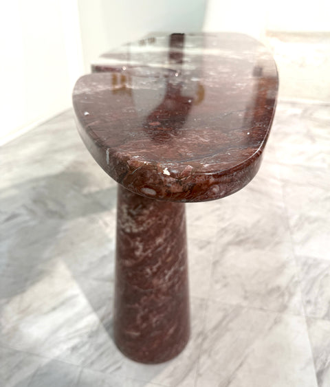 Angelo Mangiarotti Eros Console Table in Rosso Verona Marble, Italy, 1970s