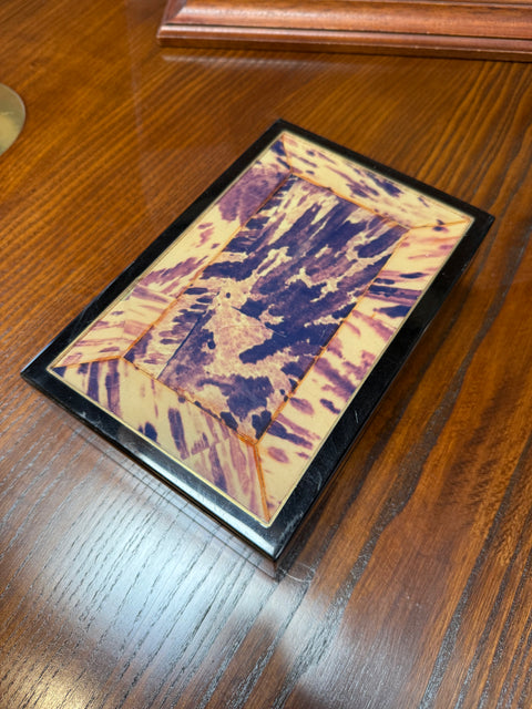 Vintage Tortoiseshell Inlay Wooden Box