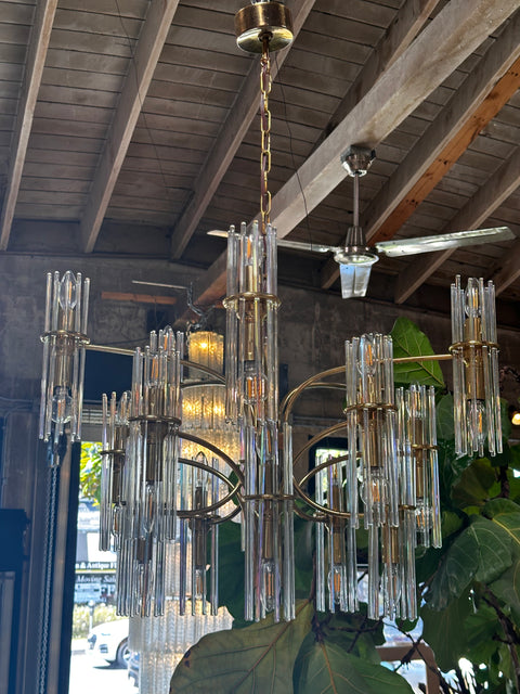 Mid Century Italian Chandelier by Gaetano Sciolari 1970s