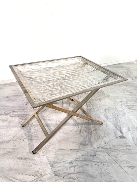 Tray Table with Textured Lucite Top, Italy 1960's