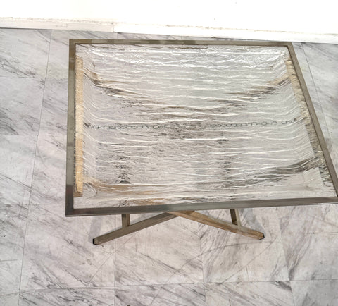 Tray Table with Textured Lucite Top, Italy 1960's