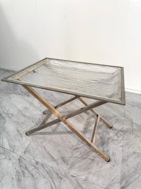 Tray Table with Textured Lucite Top, Italy 1960's