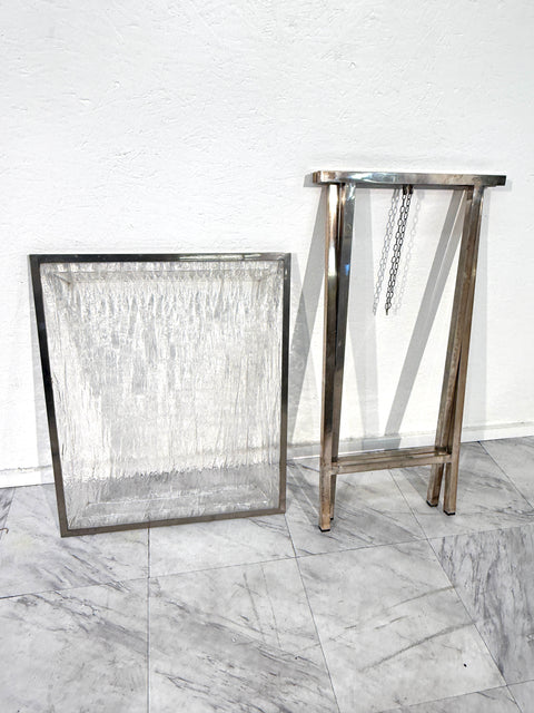 Tray Table with Textured Lucite Top, Italy 1960's