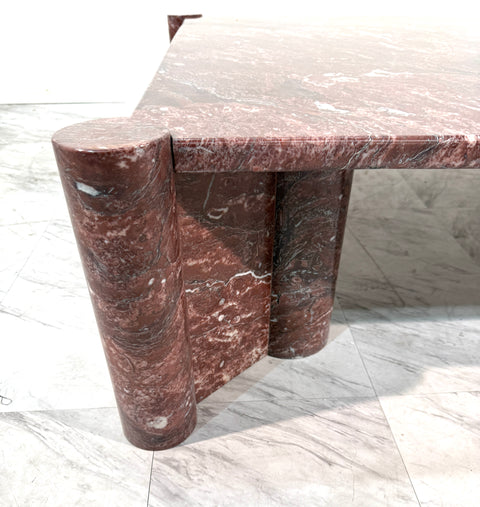 Gae Aulenti "jumbo" Coffee table for Knoll,  Rosso Verona marble