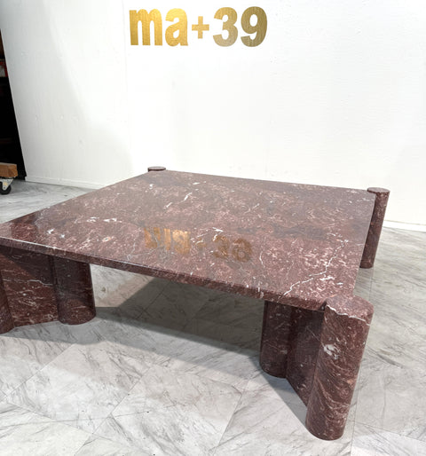 Gae Aulenti "jumbo" Coffee table for Knoll,  Rosso Verona marble