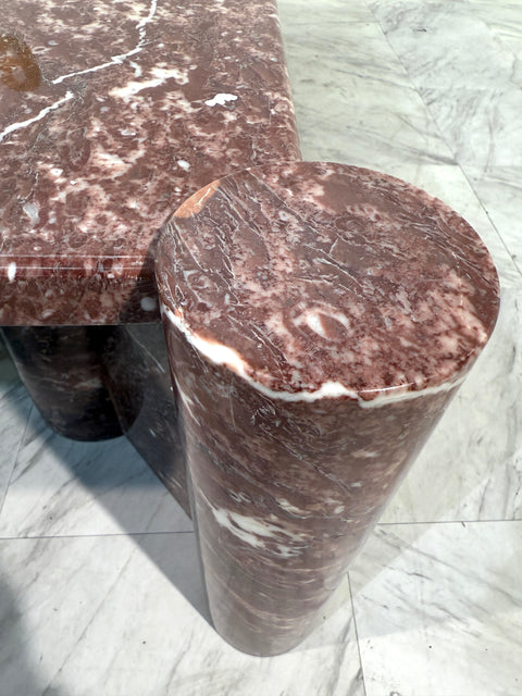 Gae Aulenti "jumbo" Coffee table for Knoll,  Rosso Verona marble