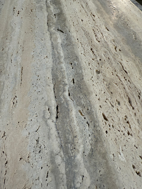 Set of Two Italian Travertine Console Tables, 1970s