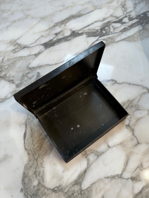 Vintage Italian Silver-Plated Guilloché Playing Card Box