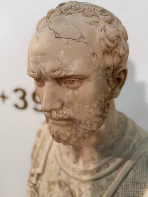 Neoclassical Marble Bust of a Roman General