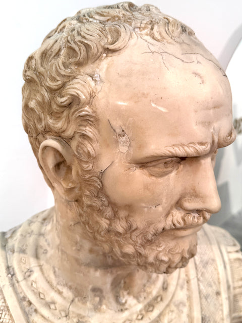 Neoclassical Marble Bust of a Roman General