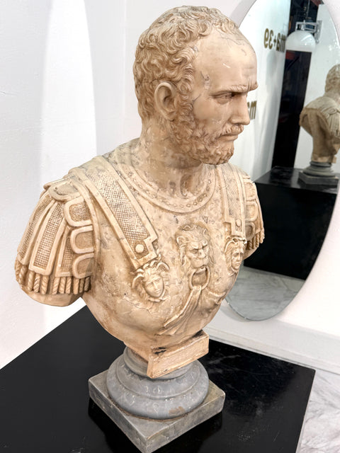 Neoclassical Marble Bust of a Roman General