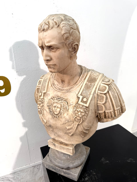 Neoclassical Marble Bust of a Roman General
