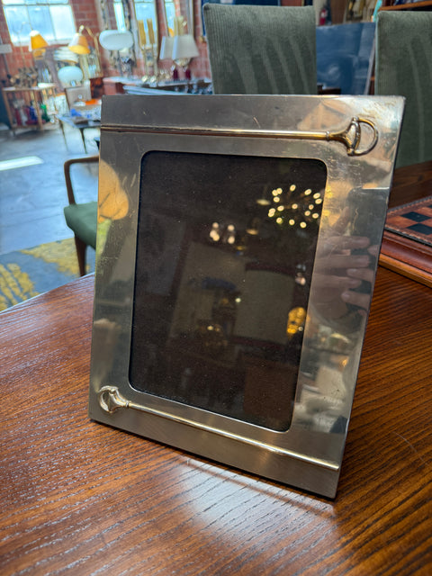 Vintage Gucci Italy Brass Equestrian Bit Photo Frame